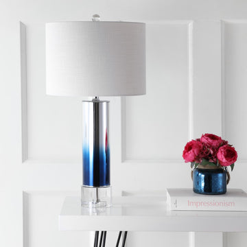 Edward 27" Glass/Crystal LED Table Lamp - JONATHAN Y